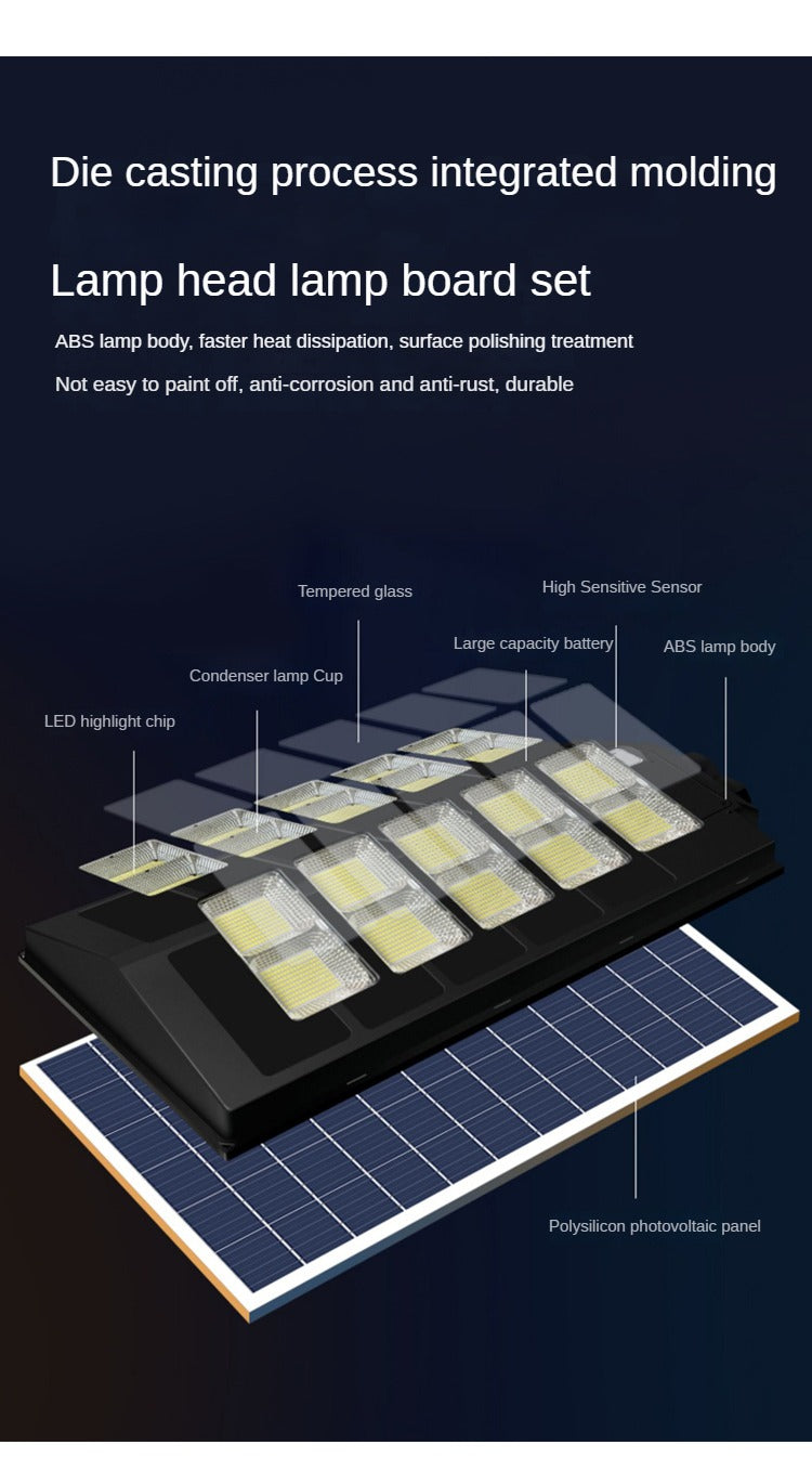 600W Induction Led Solar Photovoltaic Panel Outdoor Road Lighting All In One Solar Street Light