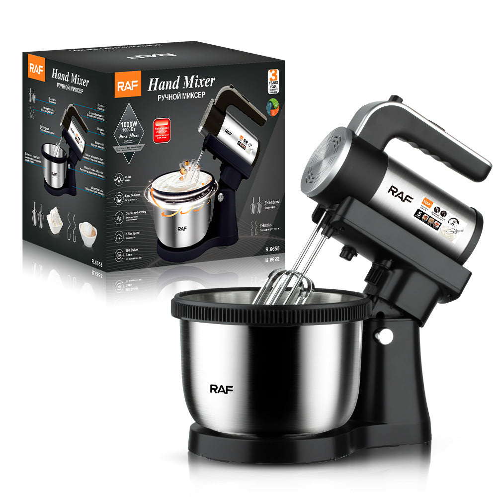 RAF EU Standard Electric Egg Beater for Home Use, Cream Whisk, Egg White Mixer, Dough Stirrer, Cake Baking with Bowl