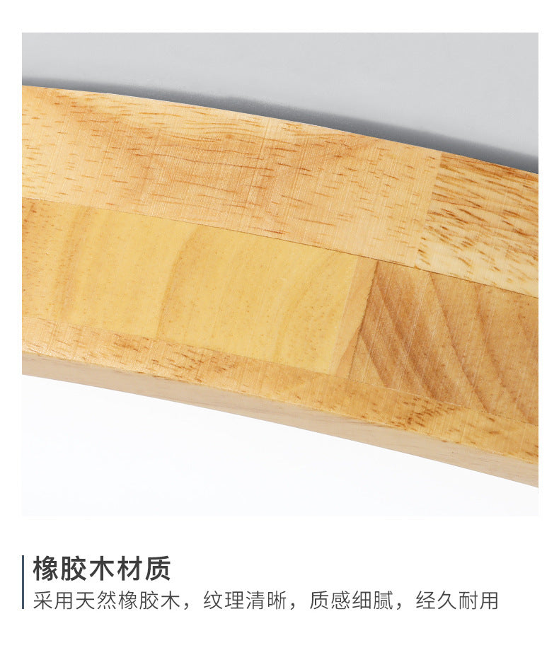 Log LED Ceiling Light Simple Modern Living Room Master Bedroom Dining Room Study Balcony Elegant Solid Wood Japanese Style Lighting
