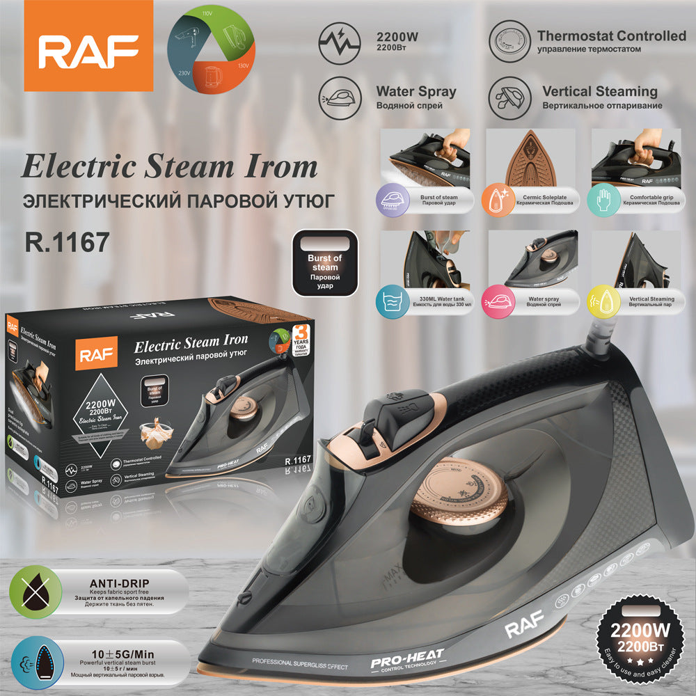 RAF European Standard New Ceramic Floor Electric Iron2200w Hot-selling Iron Electric Iron R.1167