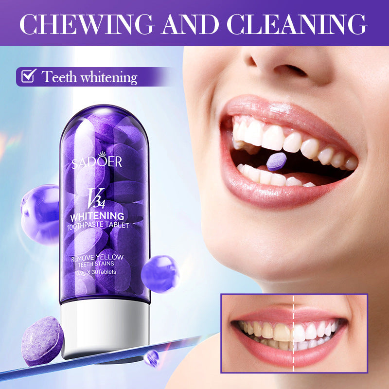 V34Whitening Teeth Strips SADOER Deep Cleaning Teeth Clean Toothpaste Cross-Border Foreign Trade Wholesale