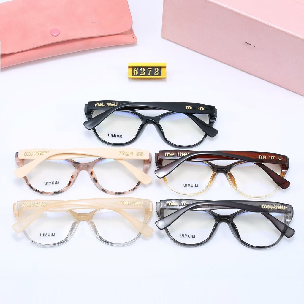 6272New European and American Style M Home Plain Cat Eye Glasses Fashion Retro Sunglasses Men Internet Celebrity Sunglasses Women Wholesale