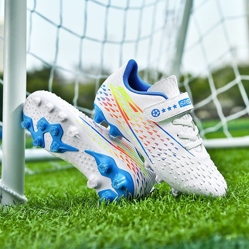 2025New Football Shoes for Men and Women, Medium and Large Children, Students, Long Spike Training Shoes, Youth Grass and Artificial Grass Field Sports