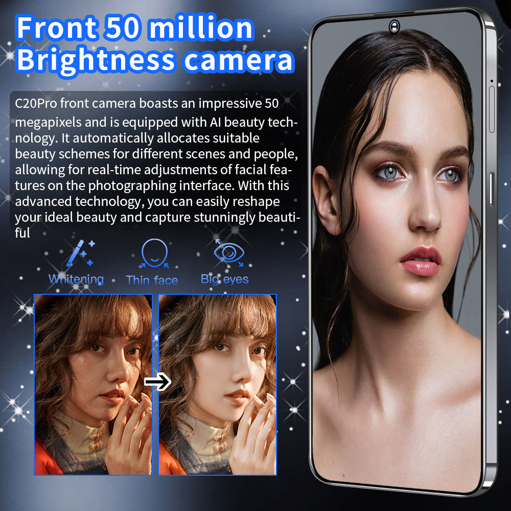 New C20 Pro 7.3Large Screen16+1T Smartphone Direct Sales from Manufacturer(Popular)