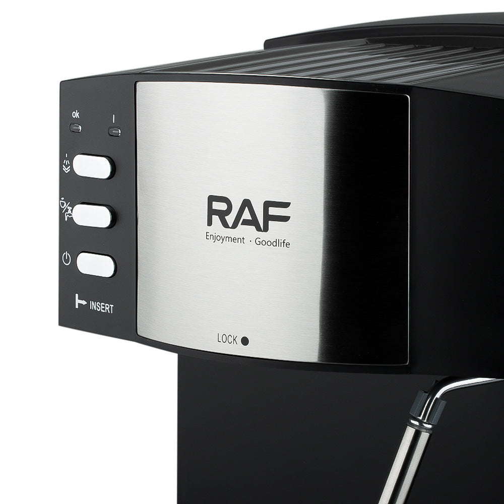 RAF Coffee Machine Household European Standard Italian Style Small Semi-Automatic High Pressure Steam Milk Frothing Office Use