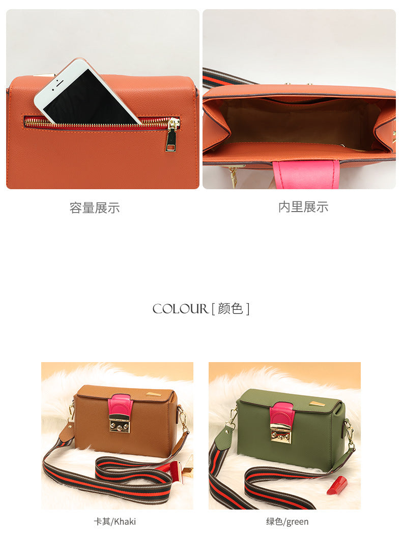 2024New Spring Festival Trendy Fashion Personality Small Square Bag Retro Simple Casual Crossbody Bag Mini Shoulder Bag