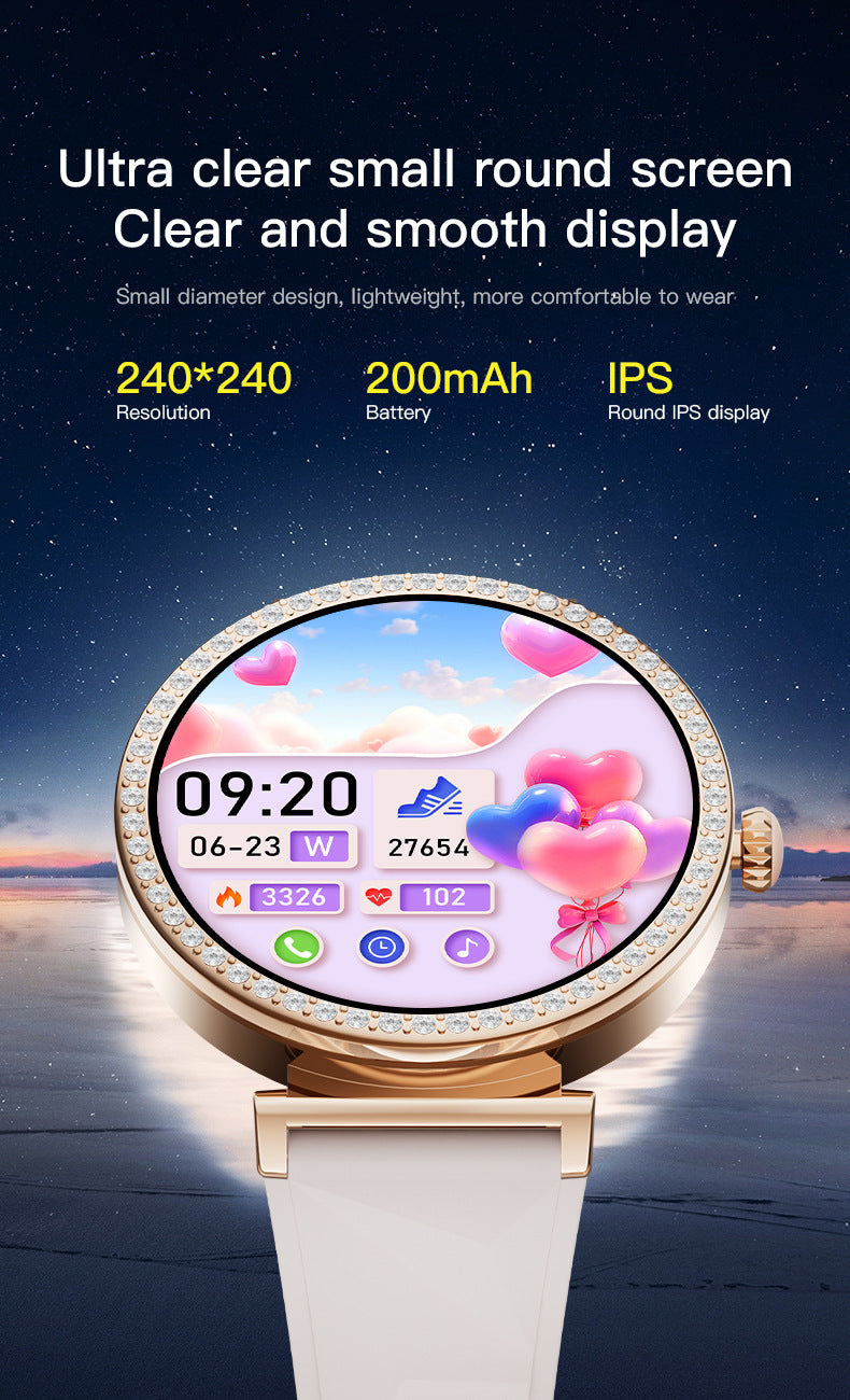 S16Smart Watch1.27inch Bluetooth Call Heart Rate Message Push Sleep Niche Full Diamond Women's Watch