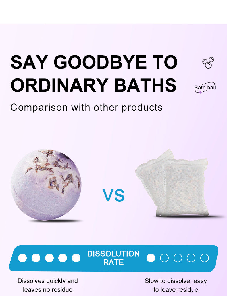 Full English Dried Flower Explosive Bath Salt Ball100gSADOER Clean Fragrance Bath Ball  Wholesale