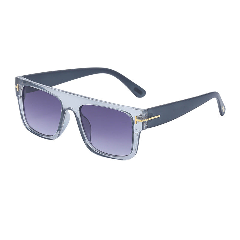 European and American retro women's sunglasses T Square Frame Sunglasses for Women Trendy Glasses Wholesale sunglasses