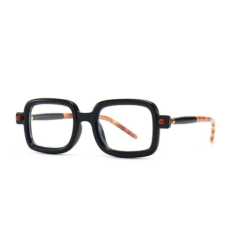 New Thick Frame Sunglasses for Men, European and American Style Square Frame Sunglasses, Retro Blue Light Blocking Sunglasses for Men, Wholesale