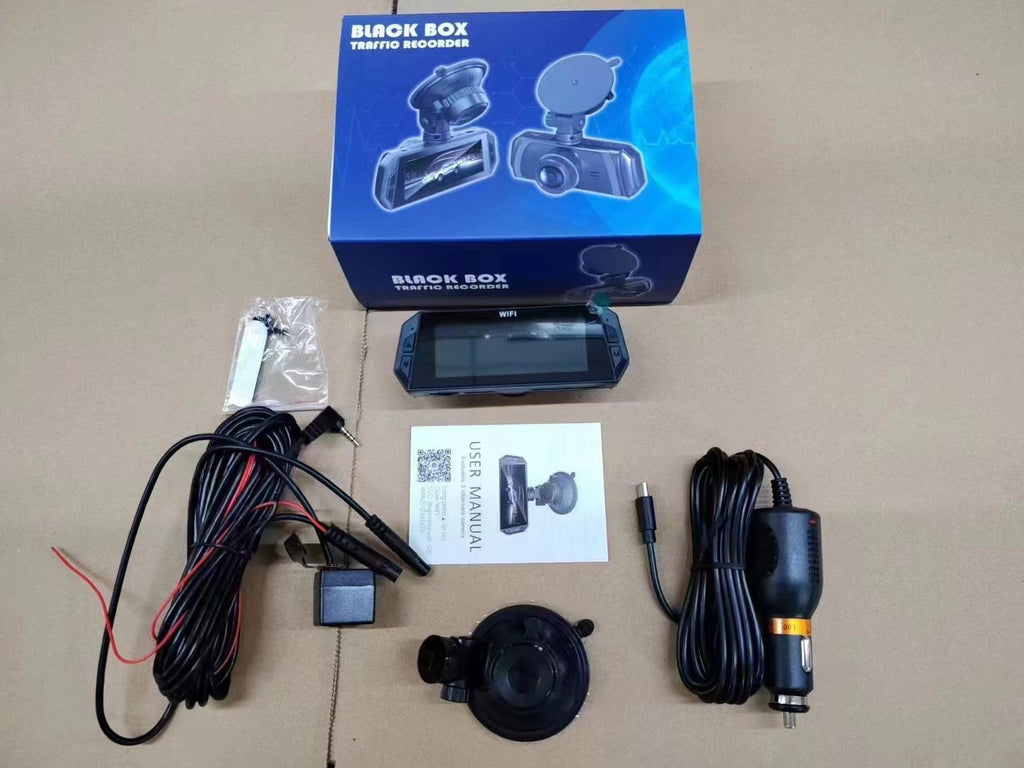 S20Driving Recorder3.16Inch IPS High Definition Night Vision Screen1080P Double Lens WiFi Vehicle-mounted Video Recording