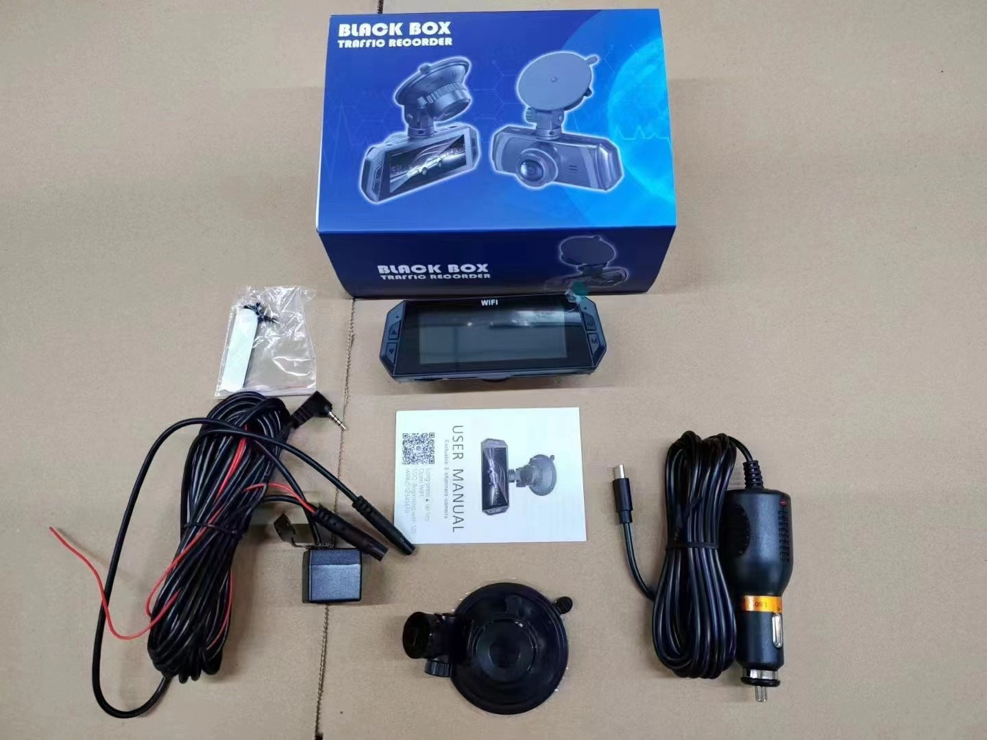 S20Driving Recorder3.16Inch IPS High Definition Night Vision Screen1080P Double Lens WiFi Vehicle-mounted Video Recording
