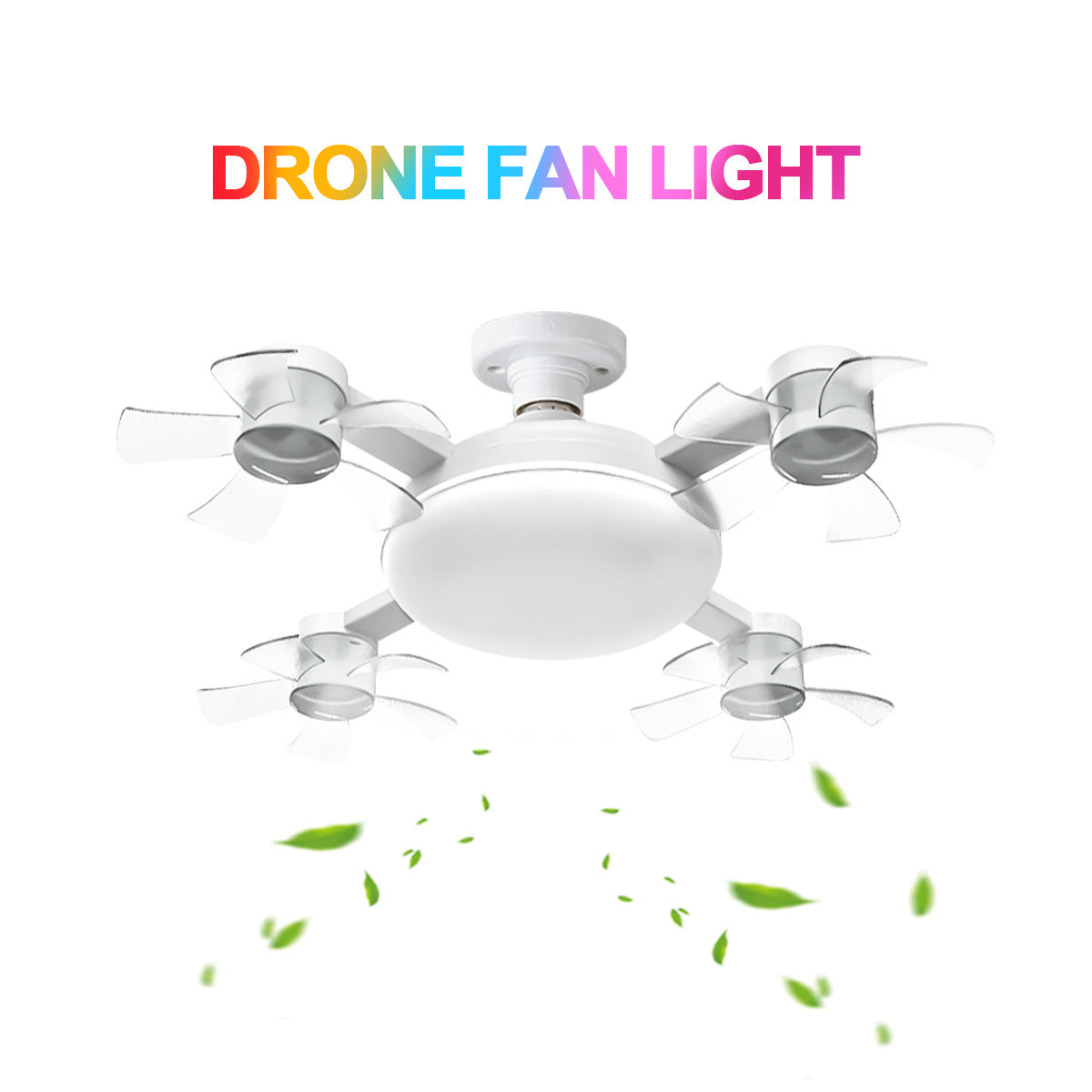 50W Drone Style Ceiling Fan Light E27Fan Light led Fan Light Folding Ceiling Light3Color Light