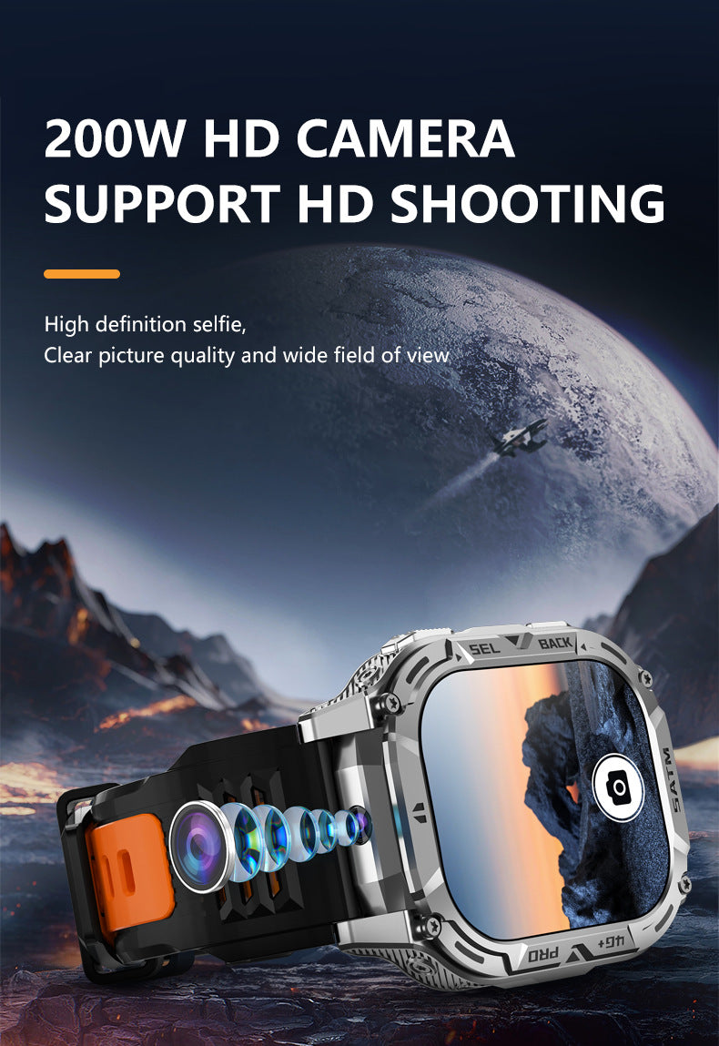 B25Smart Watch5G All-Network Compatible Google Store APP Download True Step Count Heart Rate Front Camera Sports Waterproof Shockproof