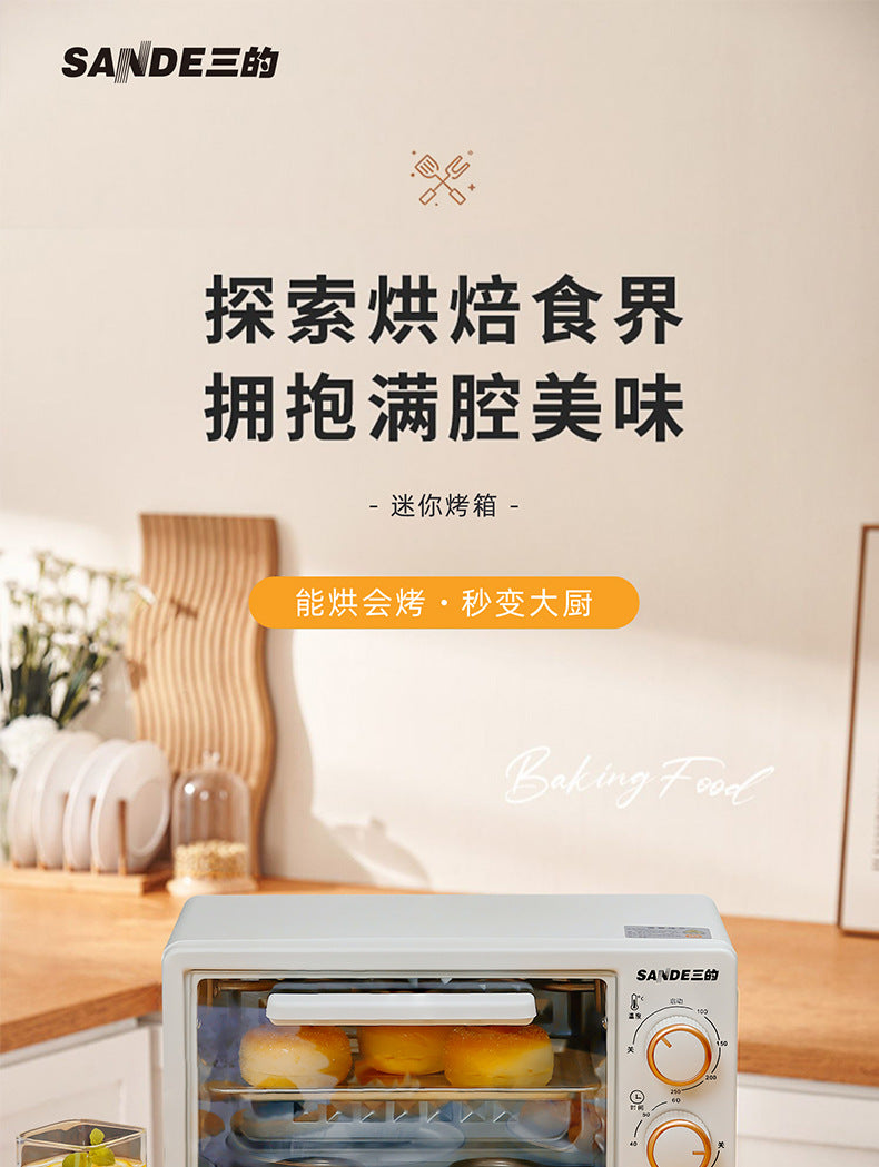 Three DI Electric Oven12Mini Small Baking Visual Household Oven Multi-Functional Fully Automatic Gift Wholesale