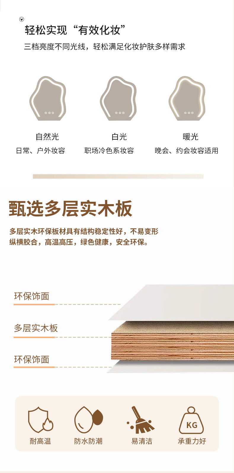 Solid Wood Dressing Table Cream Style Bedroom Modern Simple Makeup Table Chest of Drawers Dressing Table Integrated Cabinet Master Bedroom Bedside Cabinet