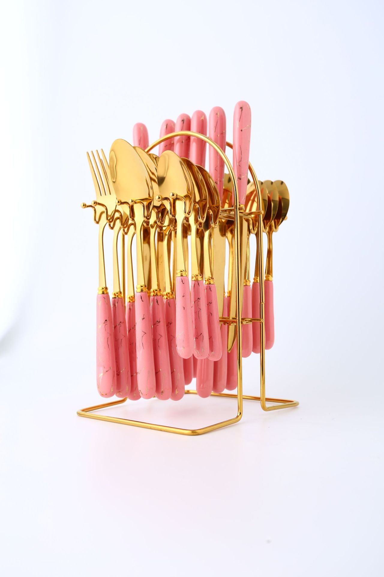 Stainless Steel Ceramic Tableware24Set of Western Cutlery Knife Fork Spoon Gift Box Nordic Style