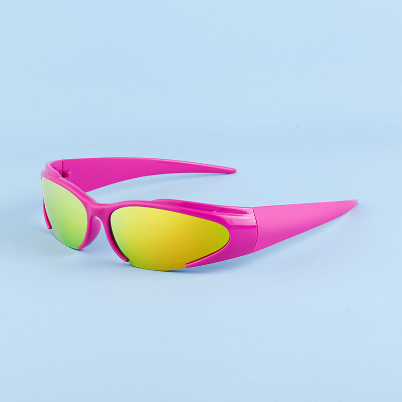 European and American Sports Windproof Cycling Sunglasses for Men and Women Sun Protection Personality Y2K Millennium Sunglasses Glasses Glasses