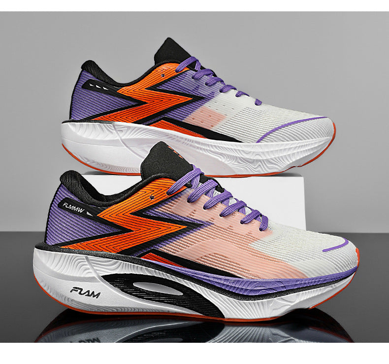 Summer New Mesh Breathable Carbon Plate Ultra-light Sports Shoes for Teenagers Couples Casual Fashion High Elastic Soft Sole Running Shoes