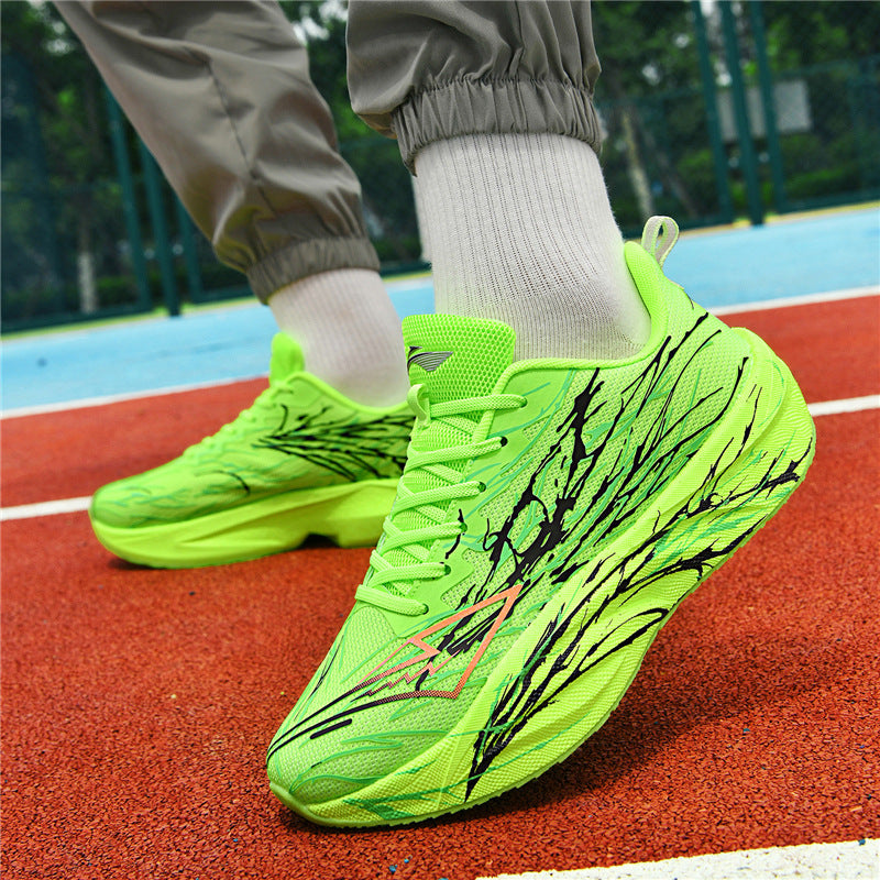 Zhi Jing5Generation pro Full-length Carbon Plate Casual Versatile Running Shoes for Teenagers Professional Lightweight Breathable Shock-absorbing Sports Shoes