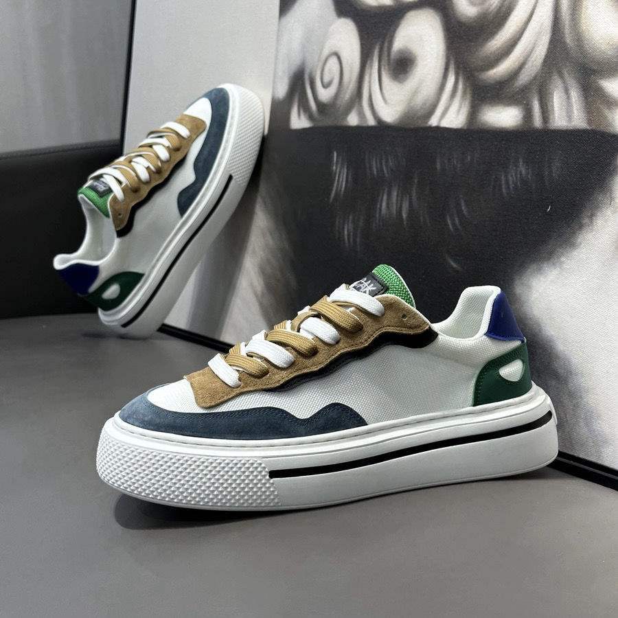 Men's Shoes2025New Summer Breathable Mesh White Shoes Thick Sole Height Increasing Sports Casual Shoes Men's Low-top Sneakers