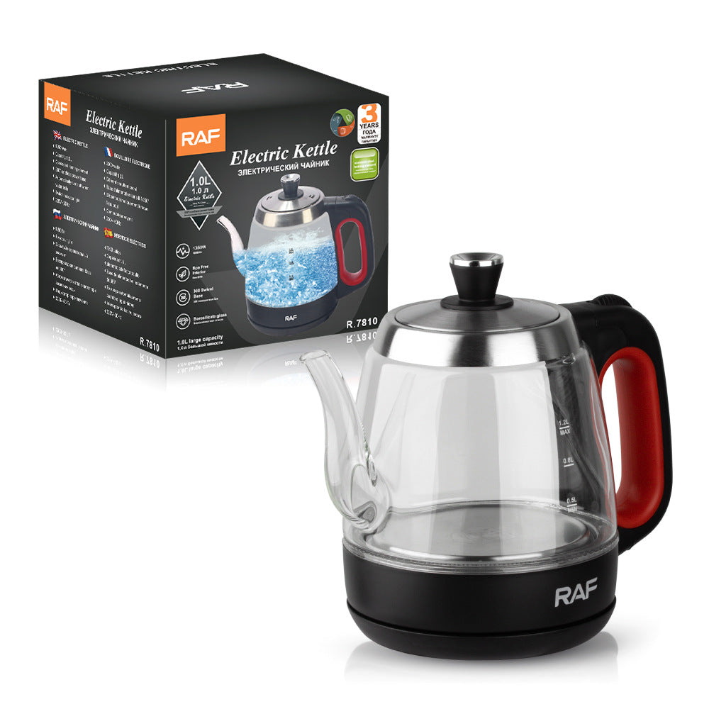 European Standard High Borosilicate Glass Blue Light Electric Kettle Household Health Kettle Automatic Power-off Anti-dry Boiling Kettle 1.2L
