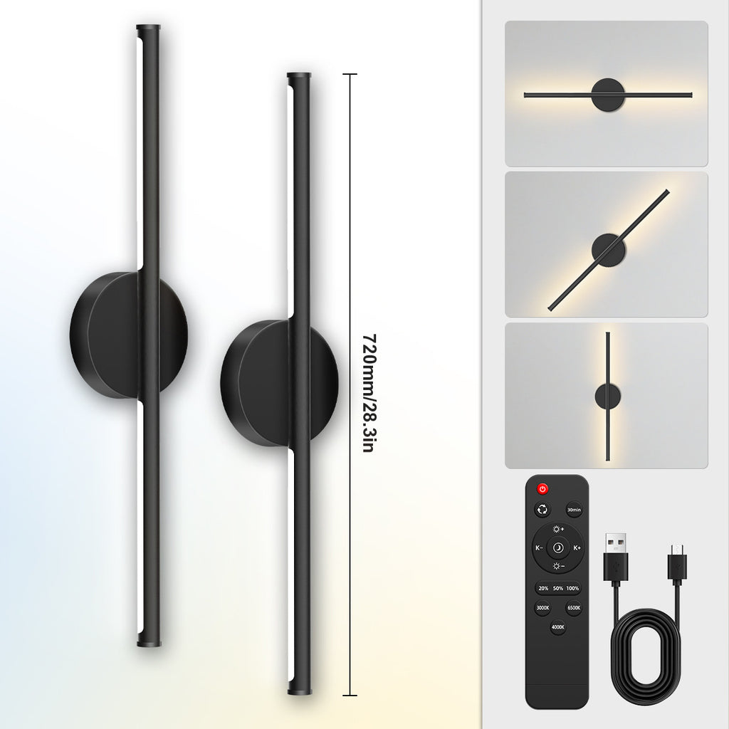 Rechargeable Two-tone Wall Lamp Indoor Wall Lamp Bedroom Bedside Wall Lamp Staircase Wall Lamp No Wiring Wall Lamp Long Strip Wall Lamp