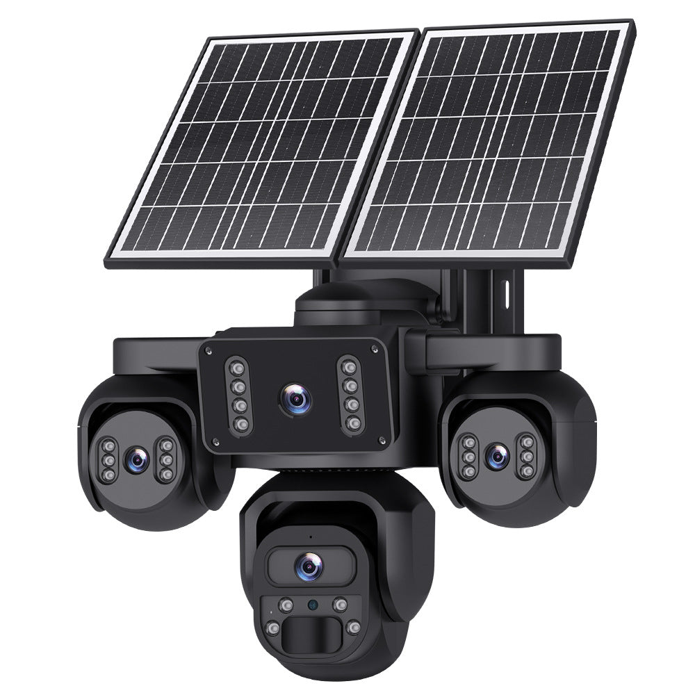 AOV Solar Monitoring HD Four-eye Solar Surveillance Camera Outdoor24Hourly Real-Time Monitoring