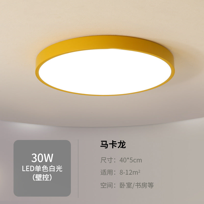 led Ceiling Light Round Bedroom Room Light Nordic Macaron Home Dining Room Study Hallway Balcony Lighting
