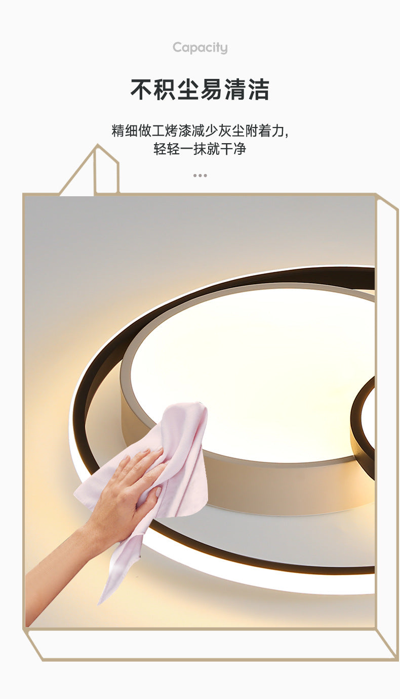 Nordic Bedroom Light Modern Minimalist led Ceiling Lamp Round Creative Room Lamp Iron Art Living Room Lamp Zhongshan Lighting