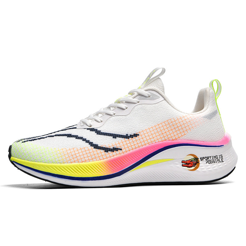 2025Spring and Summer New Style Flying Electric4C Professional Racing Shock Absorption Casual Non-slip Sports Shoes Ultra-light High Elasticity Men and Women Running Shoes