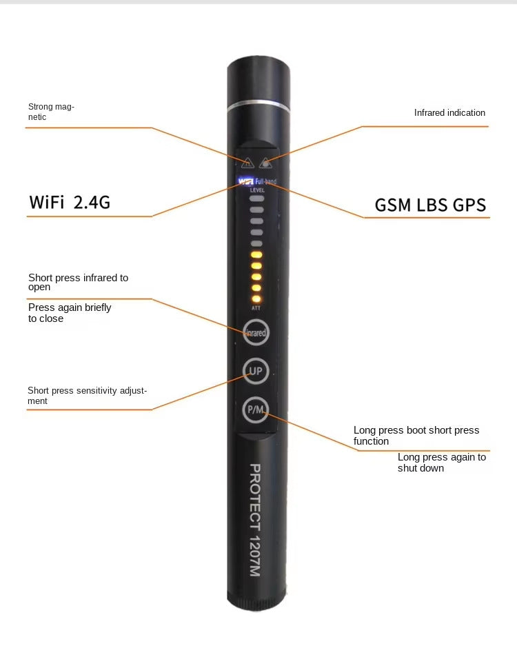 Hotel Anti-Surveillance Detector Camera Finder GPS Search for Scanning Signal Detection Anti-Tracking Anti-Eavesdropping