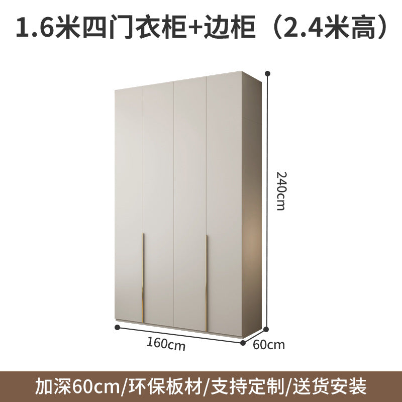 Solid Wood Multi-layer Board and European Pine Board Wardrobe Customization for Home Bedroom Cloakroom One Door to Ceiling Full House Custom Wardrobe