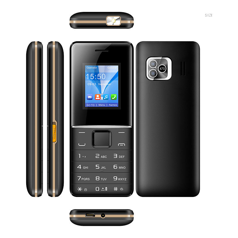 Factory1.77Triple SIM Card Slot GSM Button Straight Board Student Elderly Phone with Camera Long Standby