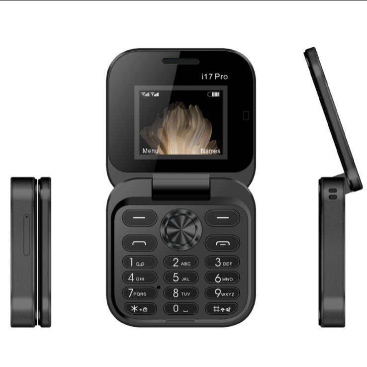 Wholesale New i17pro Flip Folding Phone Mini Phone Button Elderly Phone mini Feature Phone