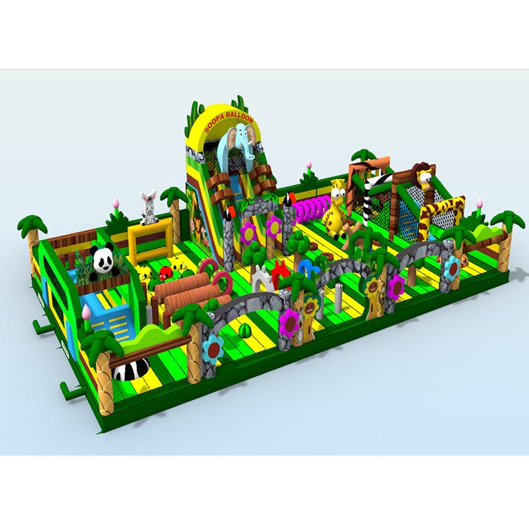 Internet Celebrity New Inflatable Large Castle Manufacturer Slide Trampoline Play Castle Outdoor Stall Inflatable Amusement Equipment