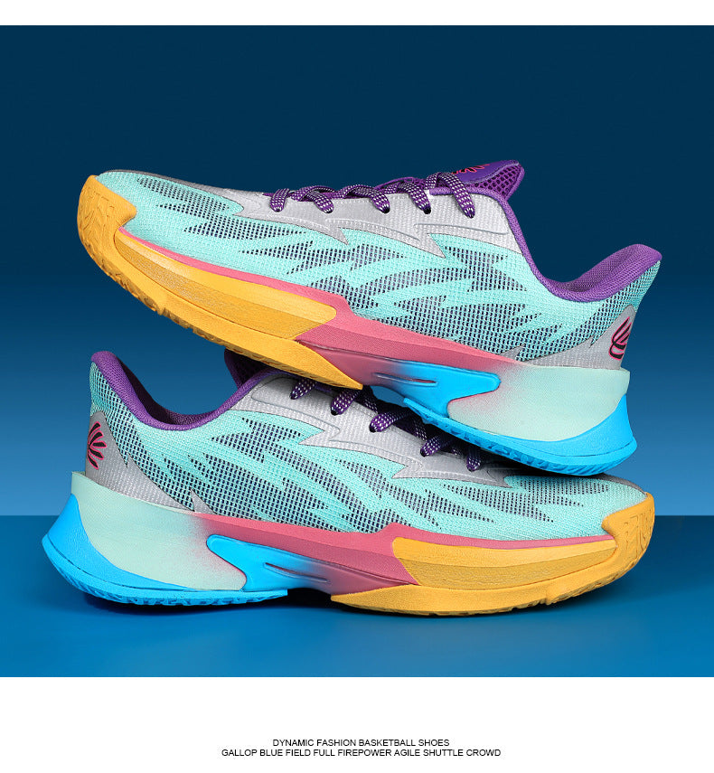 Basketball Shoes New Mesh Breathable Anti-Slip Practical Cushioning Rebound Sneakers Fashion Trend Lightweight Sports Shoes