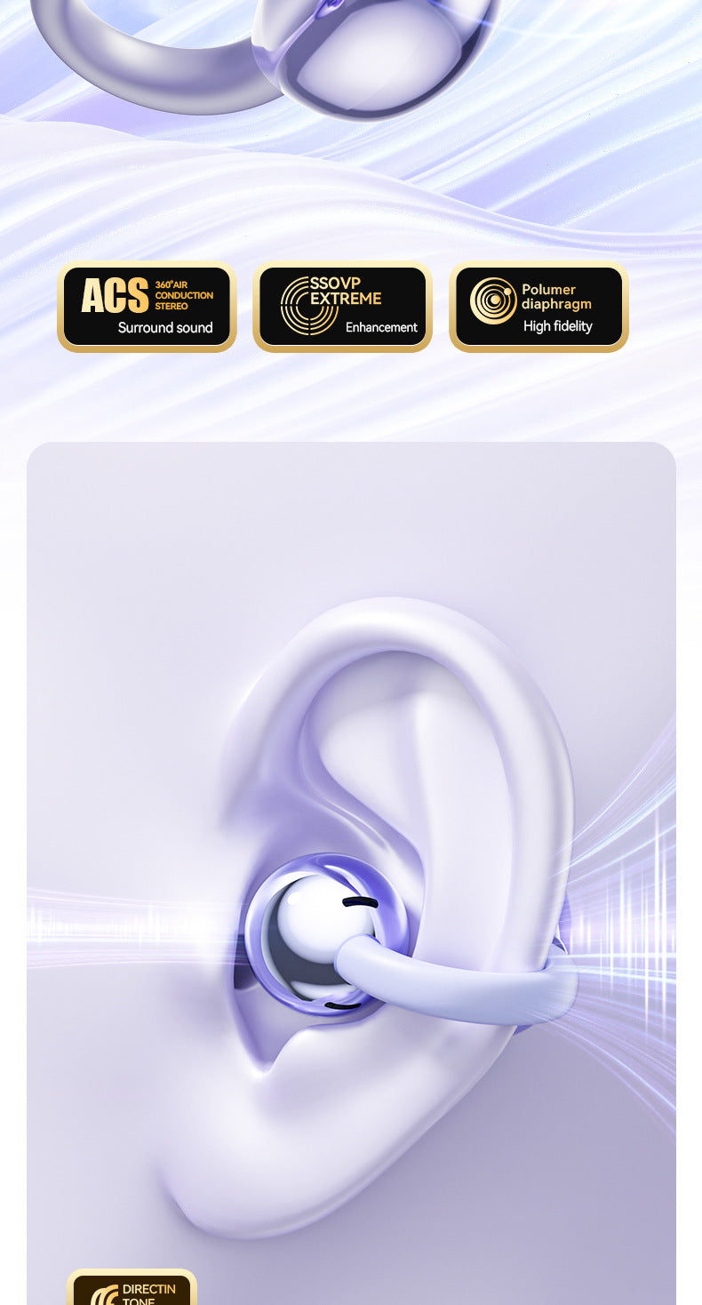 Popular M108Bone Conduction Ear Clip Bluetooth Headset Ultra-Long Battery Life Noise Reduction True Wireless Bluetooth Headset