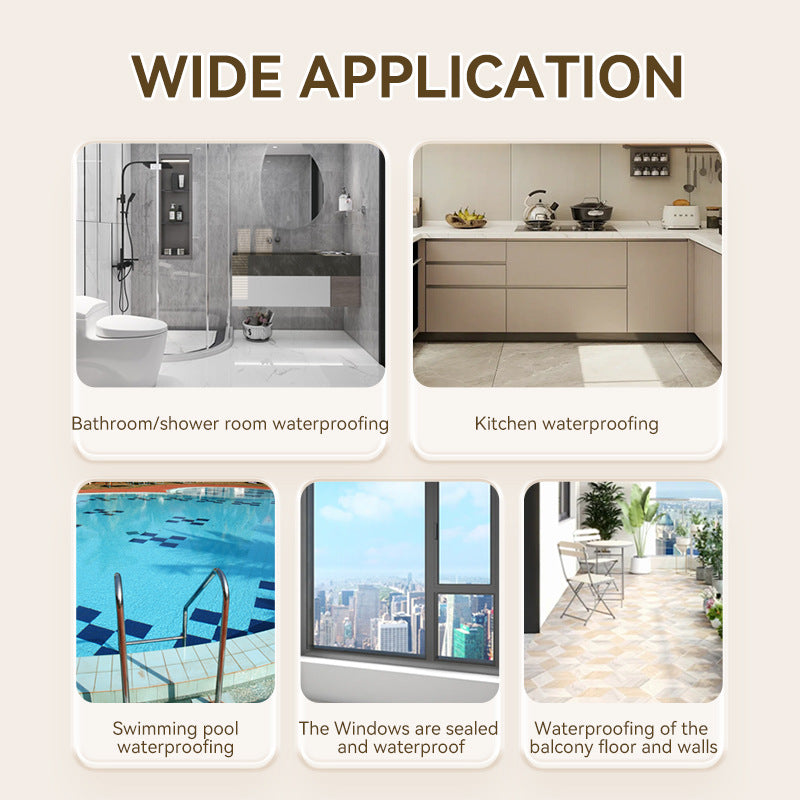 Baolisi Polyurea Transparent Waterproof Adhesive for Roofs, Facades, Tiles, and Bathrooms, Special Leak-Proof Coating