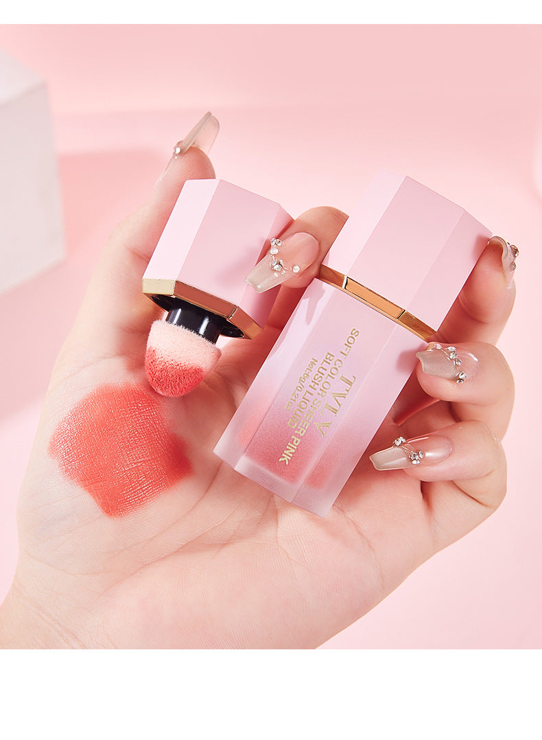 New Product TVLV Liquid Blush Velvet Moisturizing Six-color Lip Glaze Multi-functional Rouge Blush Facial Makeup