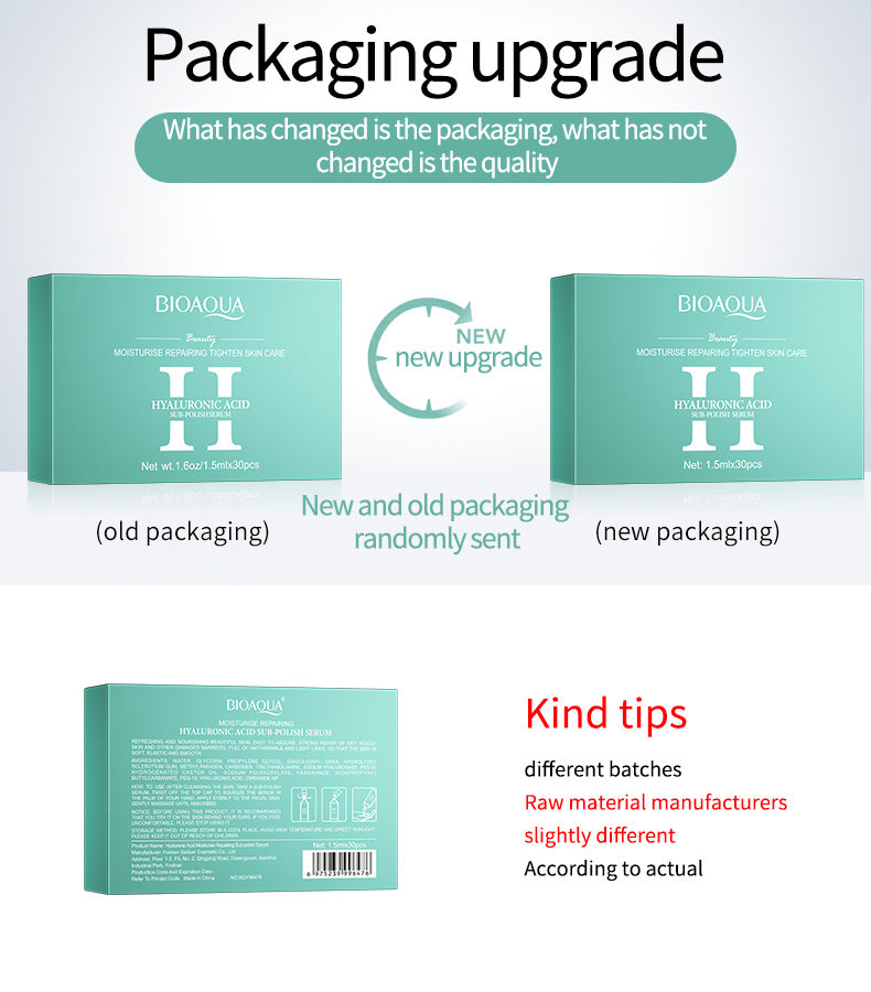Hyaluronic Acid Moisturizing Ampoule Serum BIOAOUA Hydrating and Moisturizing Essence Liquid Cross-Border Wholesale