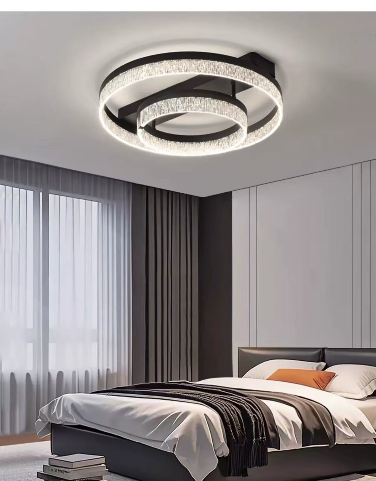 Modern Minimalist Internet Celebrity Living Room Ceiling Light Elegant Home Italian Light Luxury Ice Crack Pattern Hall Master Bedroom Lighting