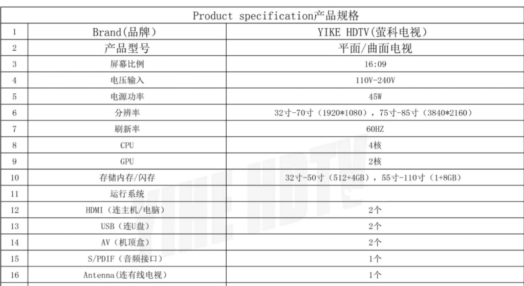 Foreign Trade Television32Inch50Inch55Inch65Inch Intelligent Network smart tv