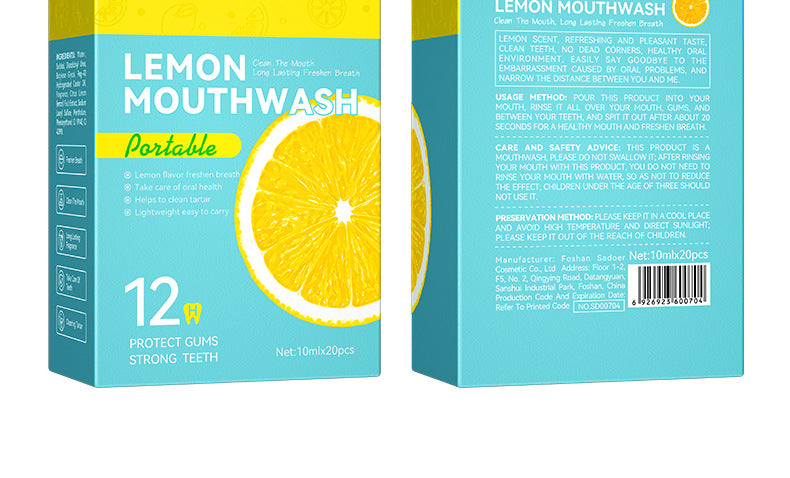 H Full English Mouthwash Box Set SADOER Disposable Portable Oral Cleaning  Wholesale