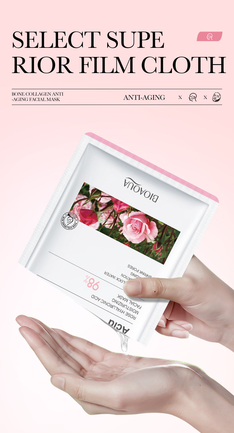 Rose Mask25g BIOAOUA Hyaluronic Acid Moisturizing Hydrating Tablets for Cross-Border Wholesale