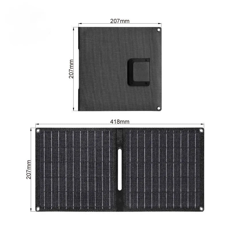 20W Solar Panel Charging Solar Photovoltaic Panel Outdoor Emergency Mobile Power Supply Solar Folding Bag