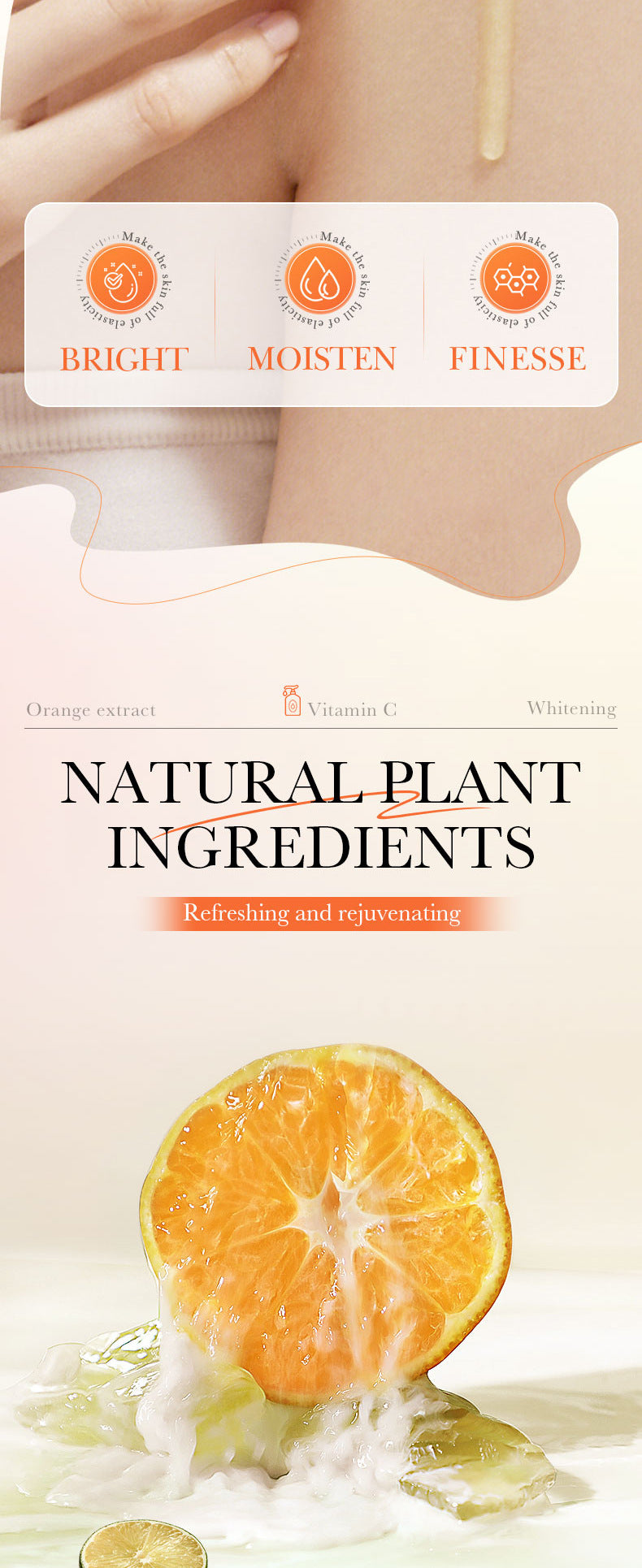 All English Vitamins C Whitening Bath Oil SADOER Deep Cleansing Body Wash  Wholesale