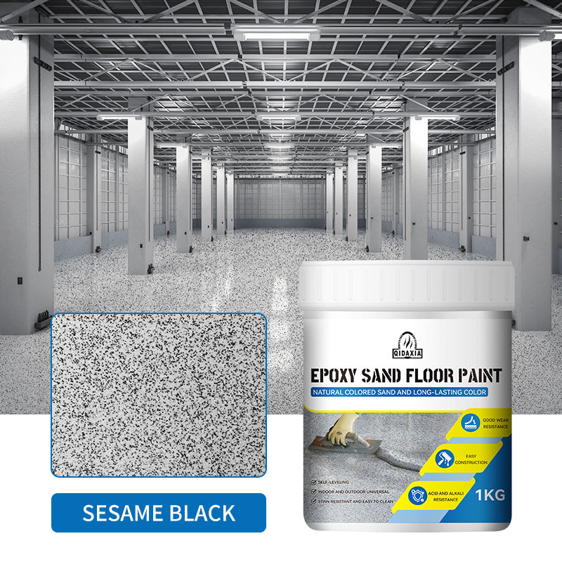 Epoxy Color Sand Self-Leveling Floor Paint Indoor and Outdoor Wear-Resistant Non-Slip Cement Floor Paint Pure Natural Imitation Marble Paint