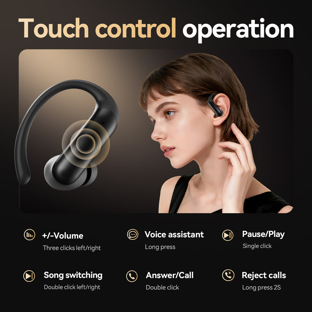 2025New M145Bluetooth ear-hook headphones with digital display OWS In-ear ultra-long battery life earphones private model