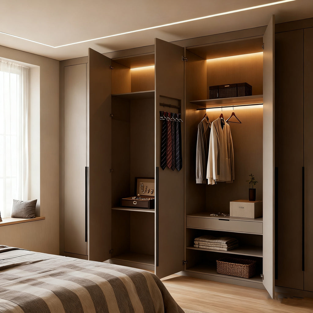 Custom Whole House Aluminum Alloy Wardrobe Honeycomb Welding Board Home Bedroom Master Bedroom Large Capacity Large Wardrobe Factory Direct